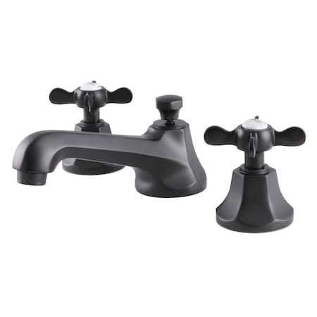 Kingston Brass KS4460BEX Essex 8" Widespread Bathroom Faucet, Matte Black KS4460BEX